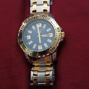 Mens US Polo Assn. BLUE FACE gold wrist